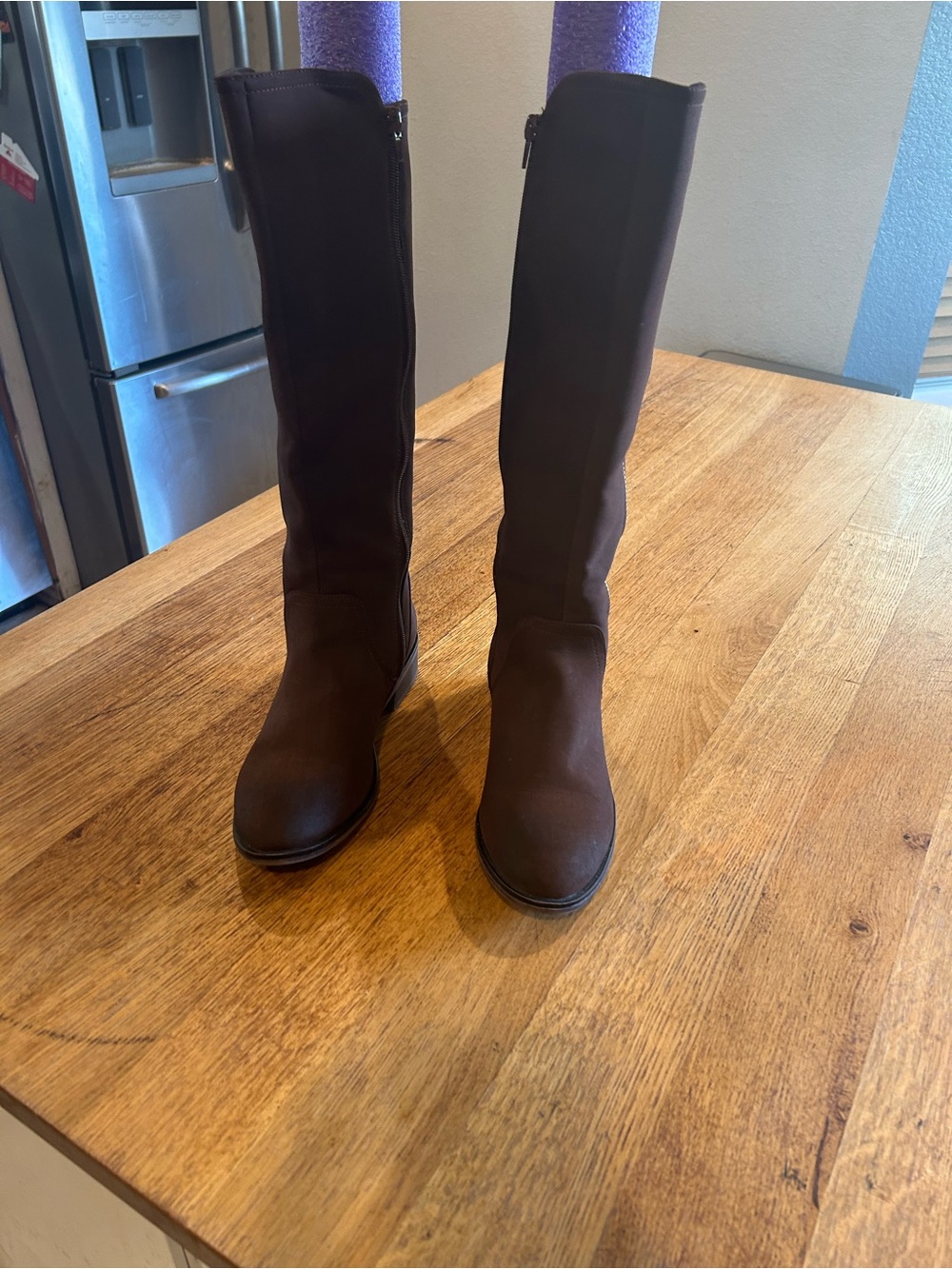 Steve Madden Brown Over-the-Knee Zip Boots